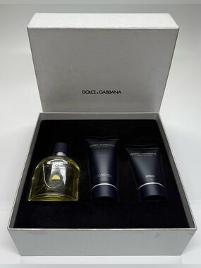 Dolce & Gabbana Pour Homme 3 Pc Gift Set EDT 125ml Aftershave Shower Gel